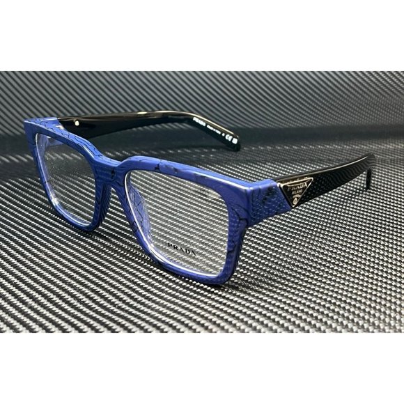 Prada Blue Marble Men's Eyeglasses - Picture 1 of 5